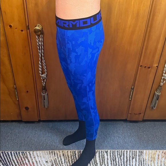 Under Armour 3.4 Blue Leggings Medium - Picture 2 of 5